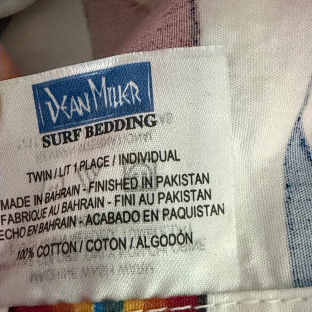 Dean Miller Surfboard Bed Sheets 2 Flat Twin 2 Fitted Twin 1 standard pillowcase